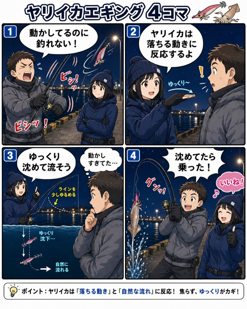 スロー＆ドリフトフォールが基本アクションを説明している漫画