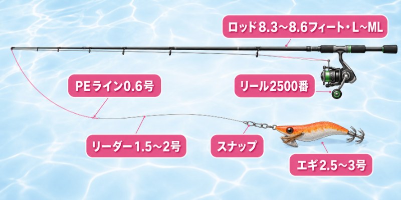 秋エギングに適したタックル