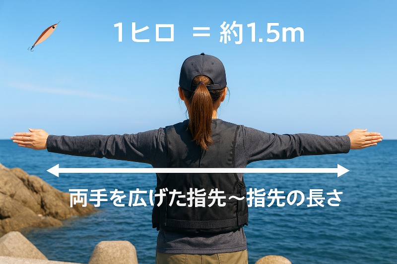 １ヒロの長さを説明している画像