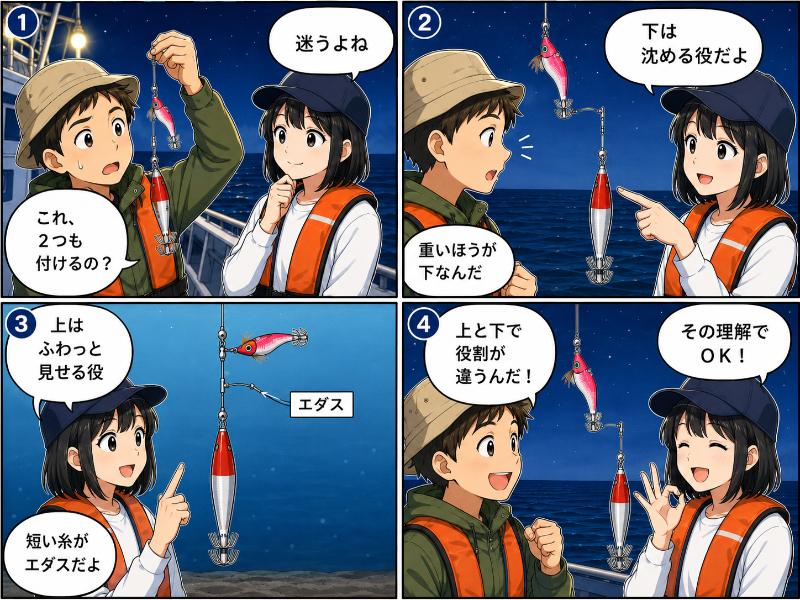 ドロッパーの説明している4コマ漫画